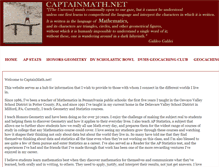 Tablet Screenshot of captainmath.net